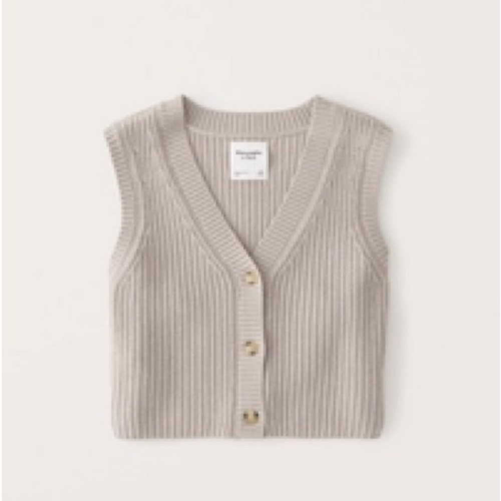 Abercrombie & Fitch Button-Through Sweater Vest